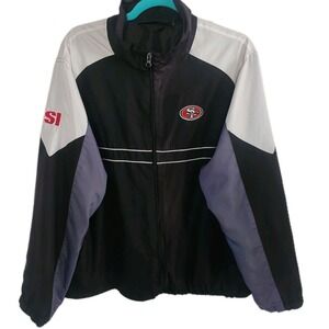 San Francisco‎ 49ers Dunbrooke Sports Illustrated Windbreaker Jacket Mens Sz L